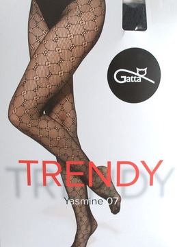 Rajstopy ażurowe GATTA Yasmine 07 w kolorze czarnym