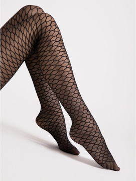 Duża kabaretka Fiore DARLA - Rajstopy czarny
