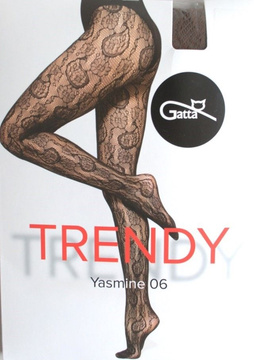 Rajstopy ażurowe GATTA Yasmine 06 w kolorze vinnacia