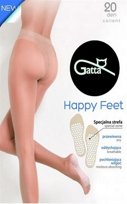 Czarne rajstopy Gatta Happy Feet z przewiewną stopą 