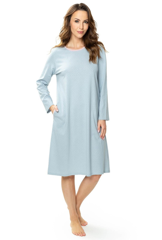 Bawełniana koszula nocna Good Night kropki 6564 - Mewa