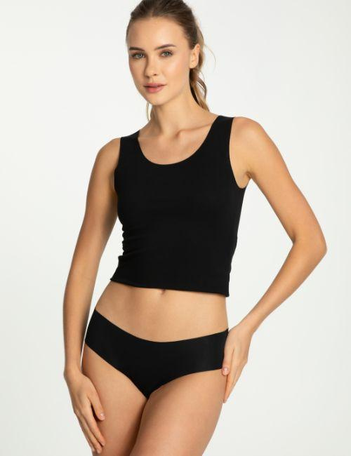 Czarne bawełniane figi Julimex COTTON MOOD CLASSIC