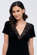 Elegancka czarna koszula nocna Babella SIMONE 