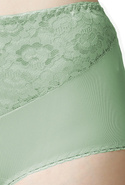 Figi damskie Liza wysoki stan z koronką kol. miętowy - Mewa