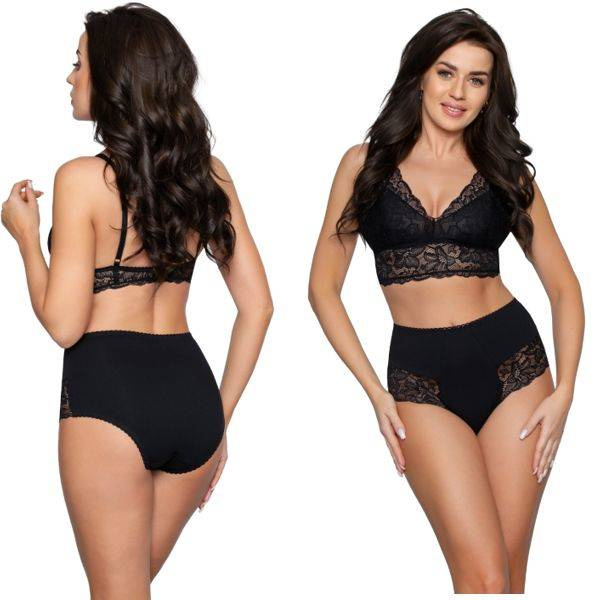 Czarne zabudowane figi damskie Babell 187