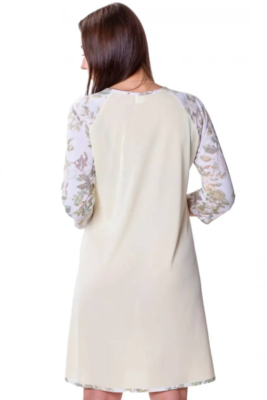 Koszula nocna z rozpinanym dekoltem Mewa Botanica 6612