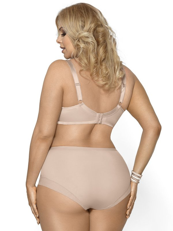 Beżowy miękki biustonosz z ramiączkami z pianką Gorsenia K441 LUISSE