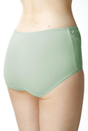 Figi damskie Liza wysoki stan z koronką kol. miętowy - Mewa
