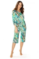 Kolorowa piżama damska z jedwabiu Vistex  Mewa Malaga 86656