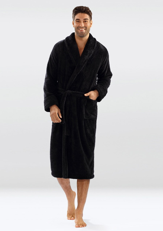 Puchaty szlafrok/Podomka 130 MĘSKA-szary - Dkaren