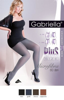 Rajstopy damskie Gabriella mikrofibra 60den - PLUS SIZE grafitowe