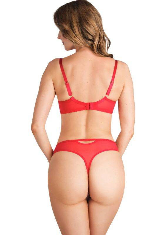 Stringi czerwone Gorsenia CRAZY HEART K830