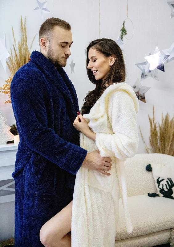 Puchaty szlafrok/Podomka 130 MĘSKA-szary - Dkaren