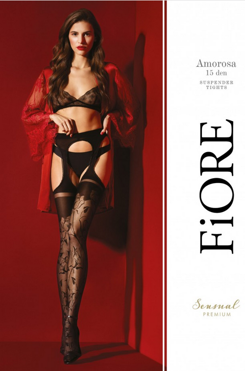 Pończochy razem z pasem Fiore AMOROSA