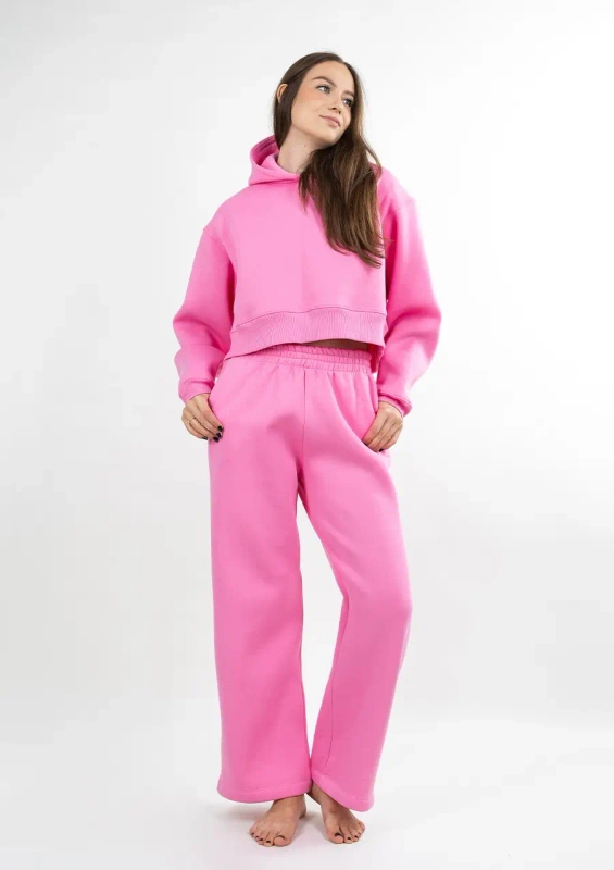 Ciepły komplet dresowy, bawełniany Dk-k-b15 jasny róż Dkaren