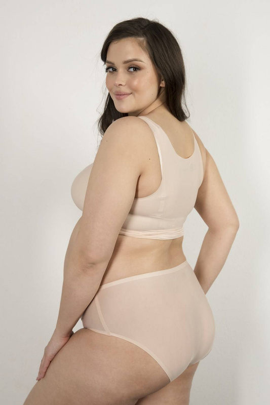 Wysokie beżowe figi Julimex MAMA FLEXI-ONE MAXI ciążowe i po porodzie S-XL