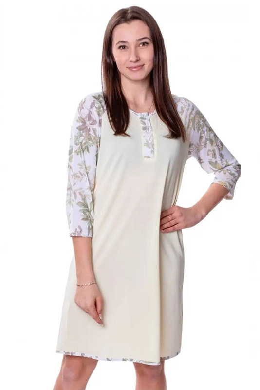 Koszula nocna z rozpinanym dekoltem Mewa Botanica 6612