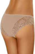 Beżowe bawełniane figi damskie z koronką Gabidar 105