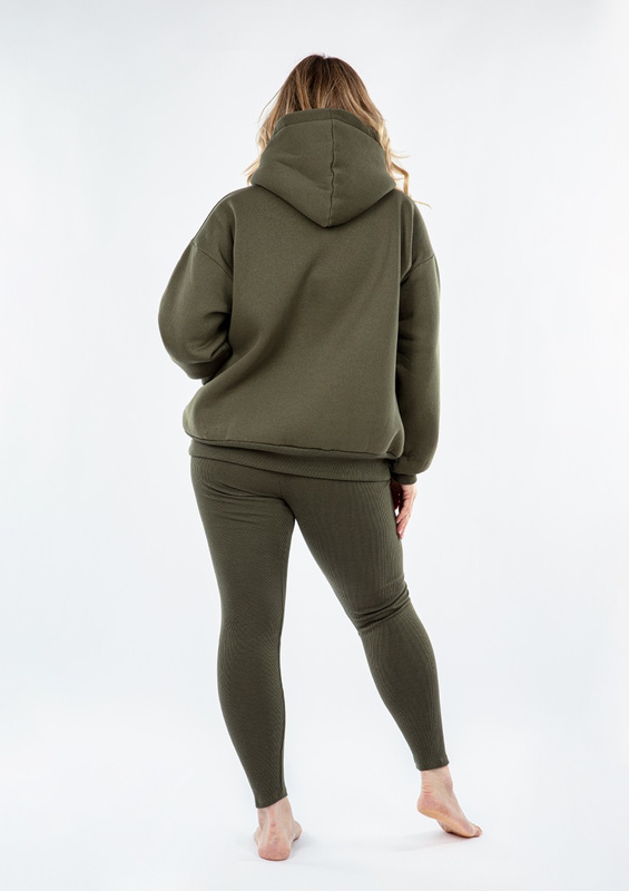 Komplet Oseye H1 - khaki bawełna gruba i prążki - Dkaren