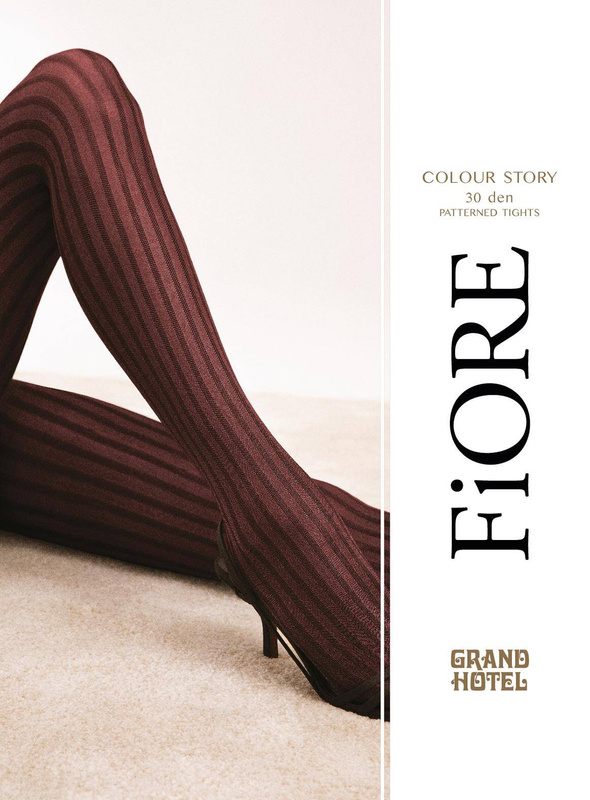 Rajstopy w hipnotyzujące pionowe paski Fiore COLOUR STORY 30 DEN