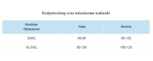 Czarny otwarty bodystocking damski Obsessive - F214
