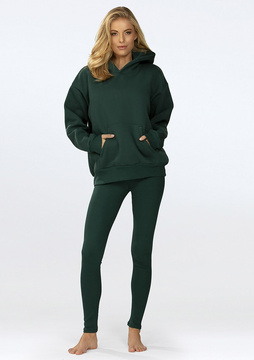 Komplet Oseye - zieleń bawełna gruba i prążki - Dkaren