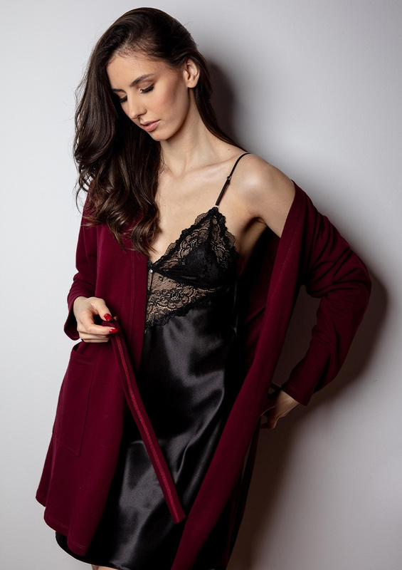 Halka FRANCES - satyna czarny - Dkaren