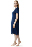 Koszula nocna Doris damska z krótkim rękawkiem 6076 granatowy - Mewa