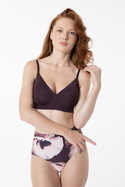 Nowoczesny bezszwowy biustonosz DARK PLUM Julimex Simple T-SHIRT BRA