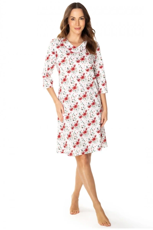 Bawełniana koszula nocna Mewa Malina 6677
