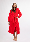 Szlafrok/ Podomka DIANA DŁUGA CZERWONA - puch czerwony  - Dkaren
