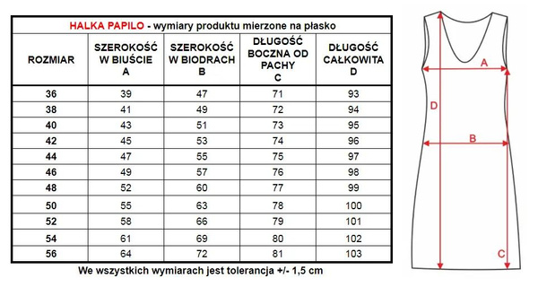 Damska halka Papilo z motylkiem na biuście 6278 czarny - Mewa