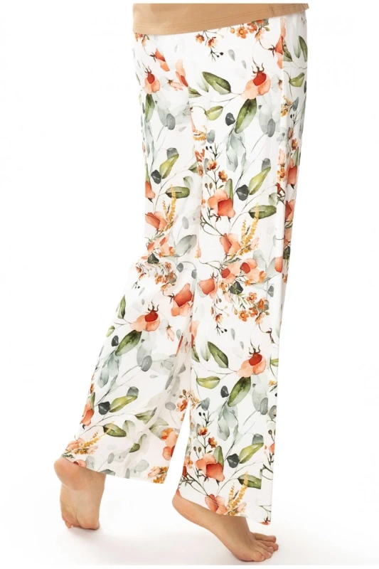 Spodnie Piżamowe Marcella 86679 w kwiaty