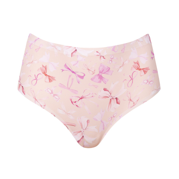 Różowe bezszwowe figi Julimex SWEET BOW MAXI Rak'n'Roll