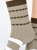 Skarpety damskie z wełną mix 6 par SB 138 tonacja beżowa - Noviti