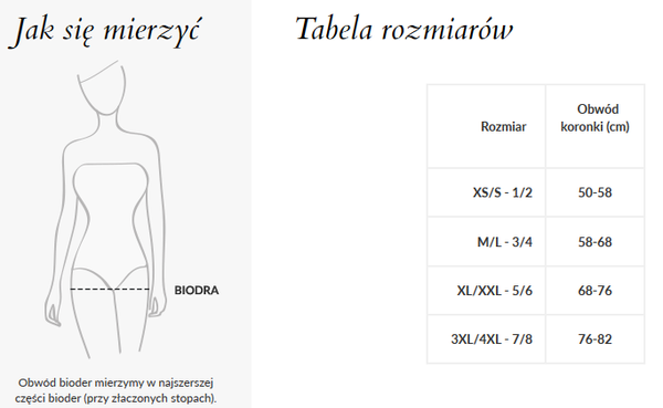 Opaska Gabriella na uda satynowa