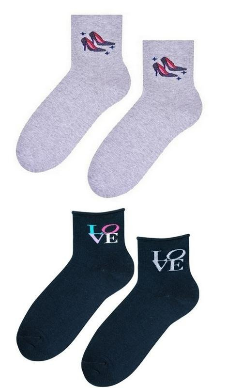 Jasne skarpetki we wzorki Steven 099