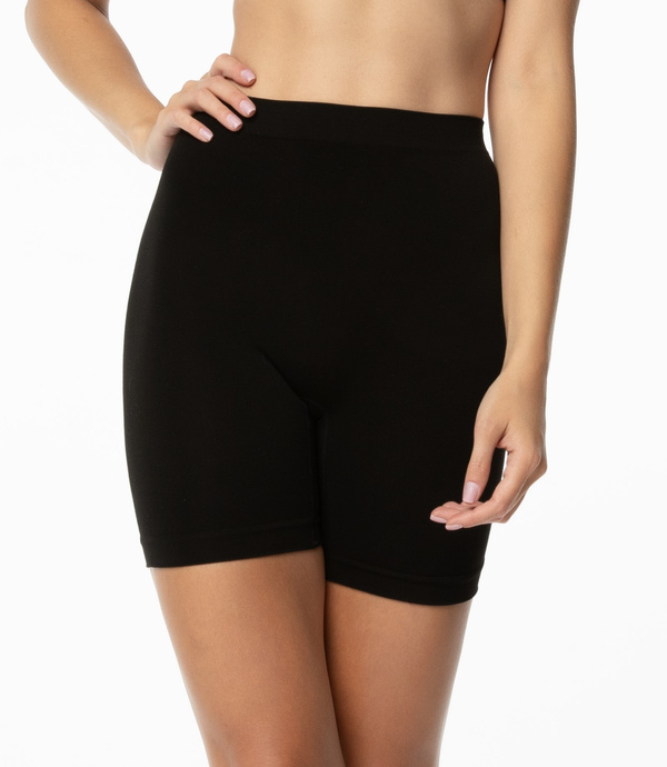 Czarne bermudy wyszczuplające z wysoka talią Julimex BAMBOO