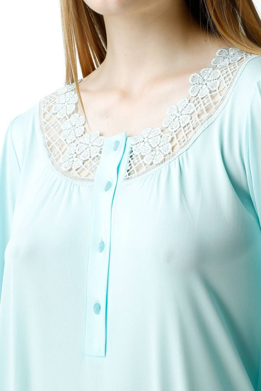 Długa koszula nocna na guziczki Mewa 6126 Antonina