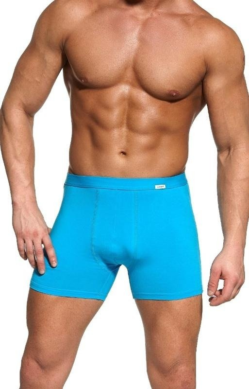 Gładkie bokserki Cornette Authentic jeansowy