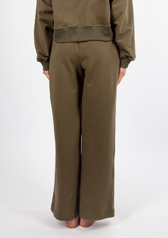 Bawełniane spodnie dresowe DK-K-B23 - khaki Dkaren