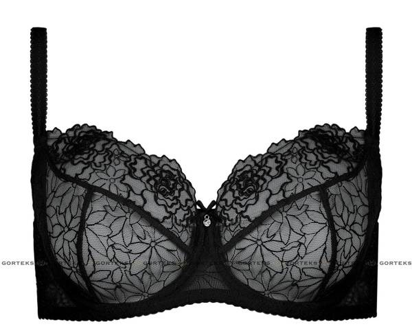 Czarny koronkowy biustonosz Gorteks PAMELA/B2