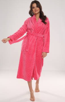 Długi miękki szlafrok damski De Lafense 548 Melanie