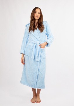 Szlafrok/Podomka DIANA DŁUGA - puch błękit - Dkaren