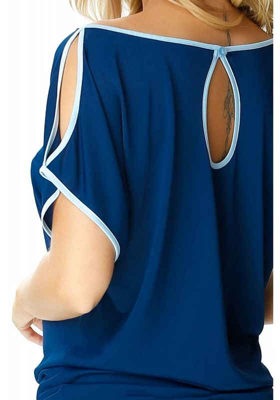 Krótka jedwabna piżamka damska Mewa 6378 Agata