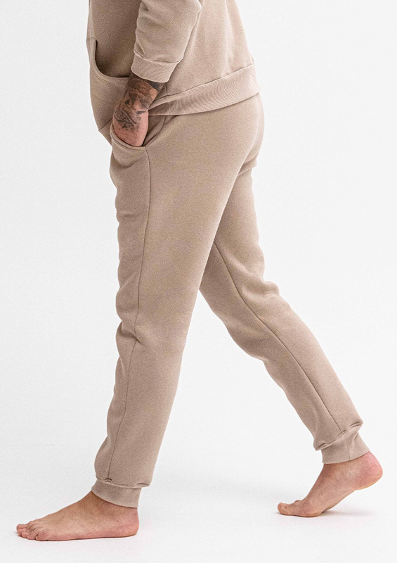 Wygodny dres męski Dk-k-b14 cappuccino bawełna gruba - Dkaren