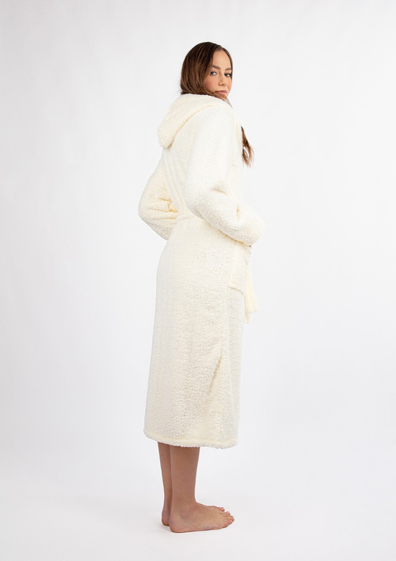 Szlafrok/Podomka DIANA DŁUGA - puch ecru - Dkaren