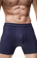 Gładkie bokserki Cornette  Authentic jeansowy
