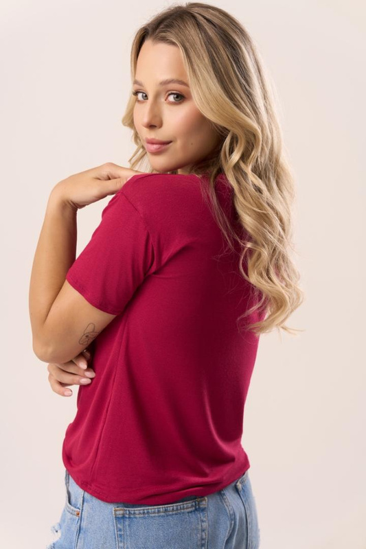 Bluzka damska SERINA BORDOWY - Babell