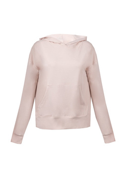 Modna bluza z kapturem  DK-K-B8 - ecru bawełna - Dkaren
